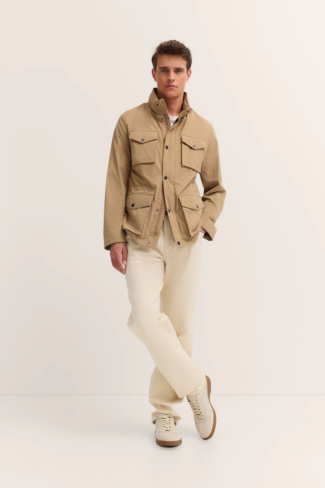 bugatti Fieldjacket »Regular Fit« mit Kapuze mit Stretch & Stehkragen