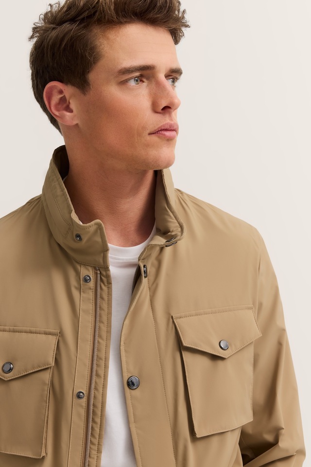 bugatti Fieldjacket »Regular Fit« mit Kapuze mit Stretch & Stehkragen