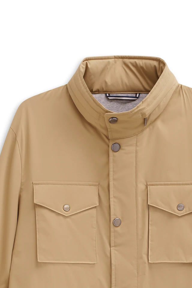 bugatti Fieldjacket »Regular Fit« mit Kapuze mit Stretch & Stehkragen