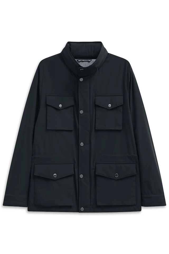 bugatti Fieldjacket »Regular Fit« mit Kapuze mit Stretch & Stehkragen