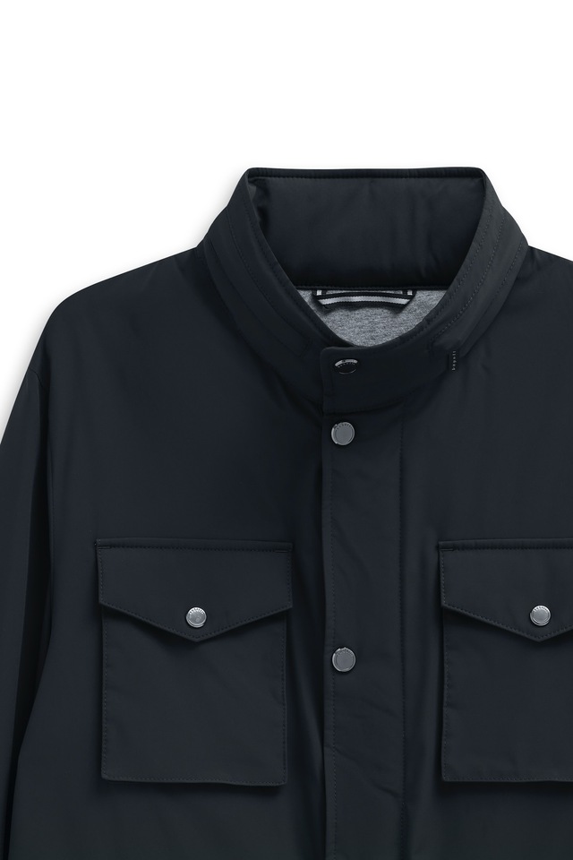 bugatti Fieldjacket »Regular Fit« mit Kapuze mit Stretch & Stehkragen