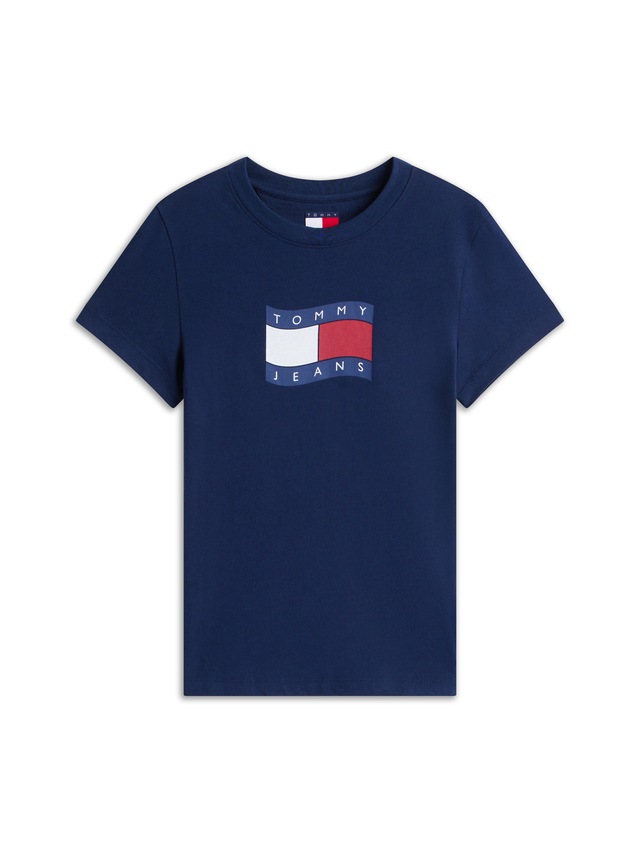 Tommy Jeans T-Shirt »TJW SLIM WAVY FLAG TEE EXT« mit Rundhalsausschnitt