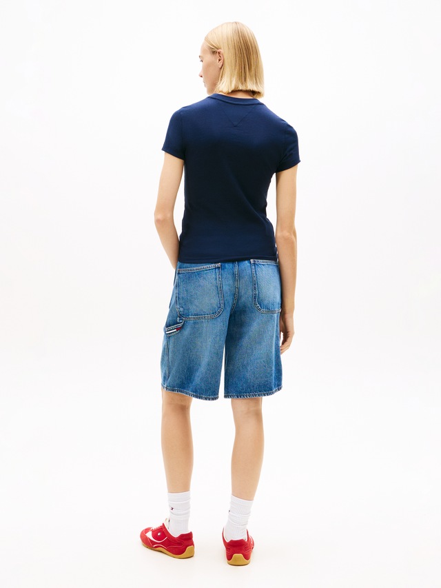 Tommy Jeans T-Shirt »TJW SLIM WAVY FLAG TEE EXT« mit Rundhalsausschnitt