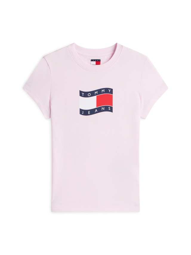 Tommy Jeans T-Shirt »TJW SLIM WAVY FLAG TEE EXT« mit Rundhalsausschnitt