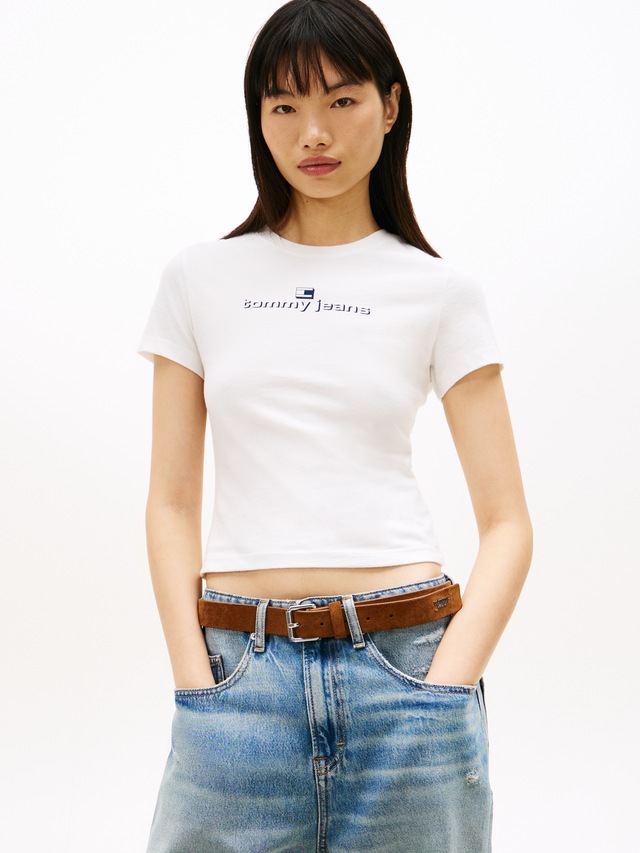 Tommy Jeans Kurzarmshirt »TJW 2PACK SLIM ESS LOGO 1 TEE« Packung, 2er-Pack, 2 tlg.