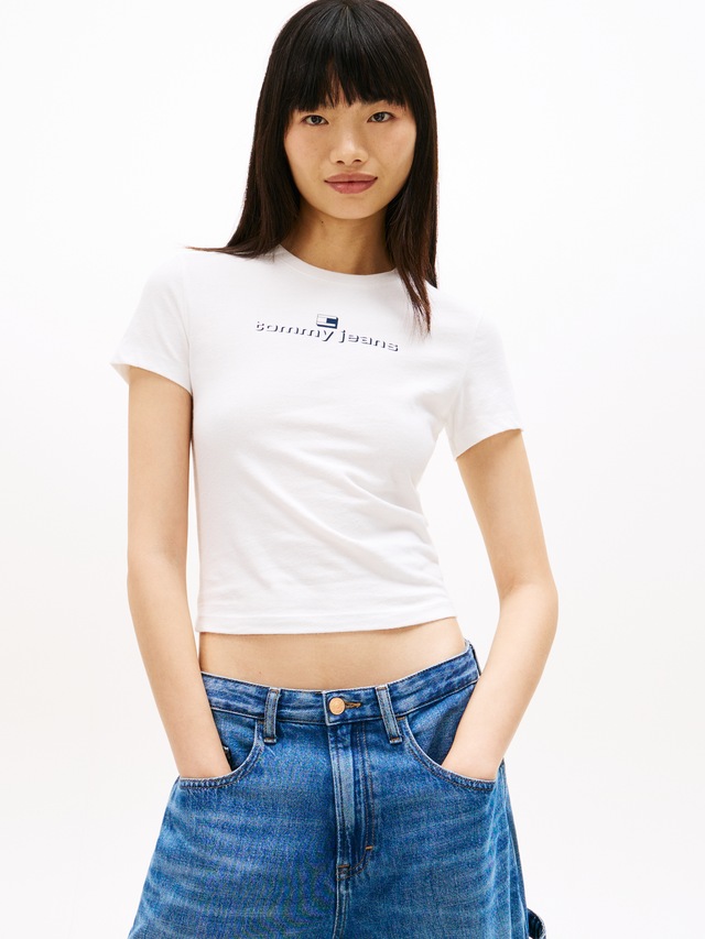 Tommy Jeans Kurzarmshirt »TJW 2PACK SLIM ESS LOGO 1 TEE« Packung, 2er-Pack, 2 tlg.