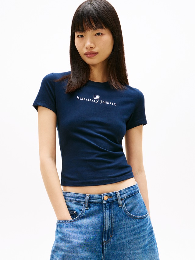 Tommy Jeans Kurzarmshirt »TJW 2PACK SLIM ESS LOGO 1 TEE« Packung, 2er-Pack, 2 tlg.