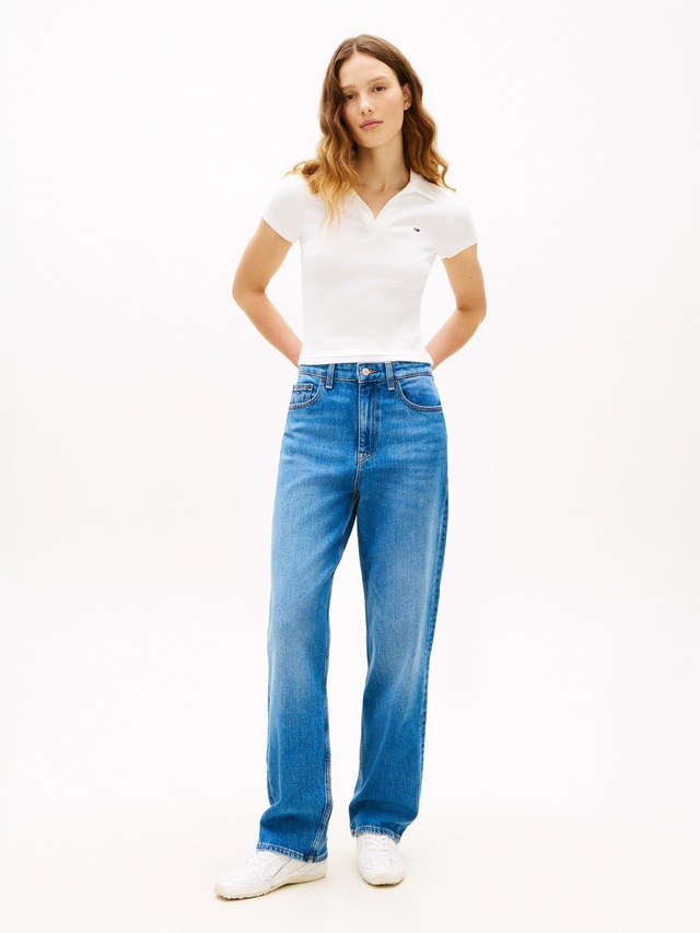 Tommy Jeans »LAYLA HR SLIM STR« High Waist, Baumwoll-Qualität