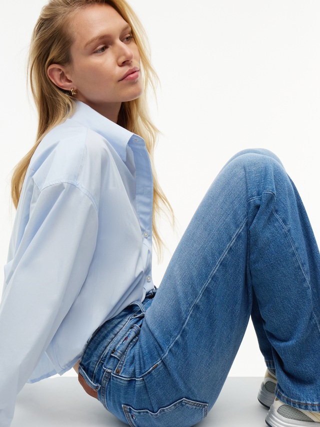 Tommy Jeans »LAYLA HR SLIM STR« High Waist, Baumwoll-Qualität