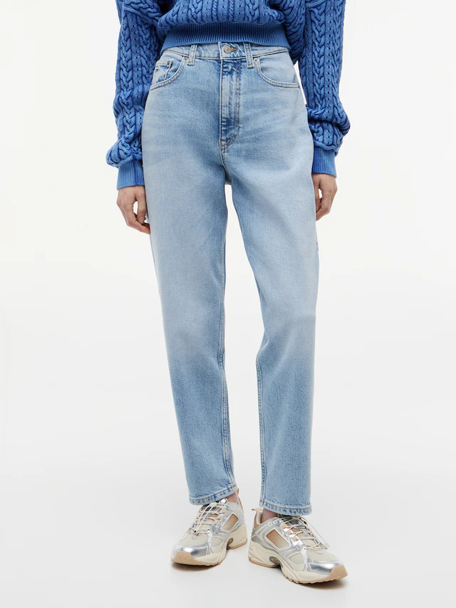 Tommy Jeans Mom-Jeans »MOM JEAN UH TPR« Tapered Mom Jeans mit ultrahohem Bund