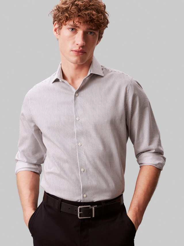 Calvin Klein Businesshemd »SLIM SFT WSHD STR STP« Slim fit mit Knopfleiste