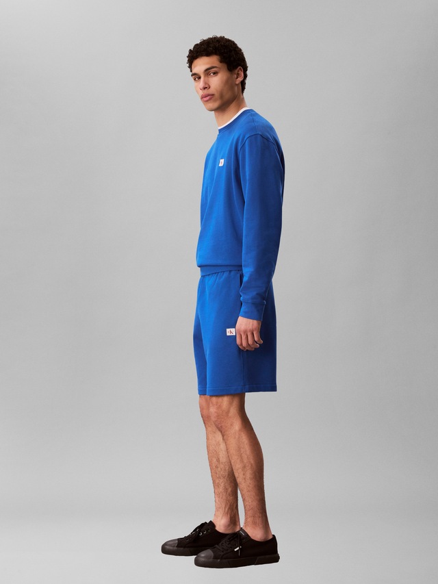 Calvin Klein Jeans Sweatshorts Regular Fit, Logo-Badge, Seitentaschen