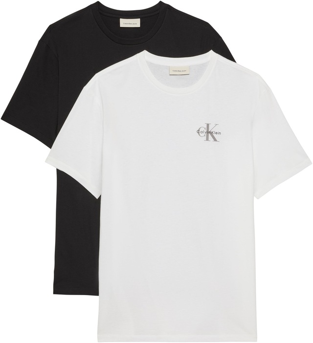 Calvin Klein Jeans T-Shirt »CLASSIC MICRO MONOLOGO 2PK« Set, 2 tlg. Regular fit mit Rundhalsausschnitt