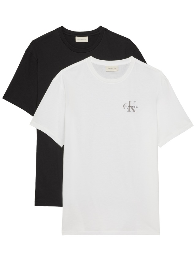 Calvin Klein Jeans T-Shirt »CLASSIC MICRO MONOLOGO 2PK« Set, 2 tlg. Regular fit mit Rundhalsausschnitt