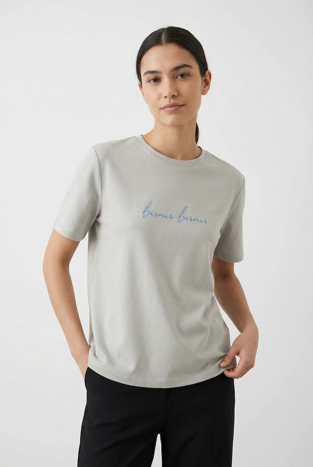 Vila Kurzarmshirt »VISYBILLA FRENCH O-NECK S/S TOP/PB/LC«