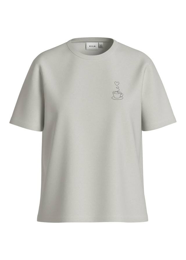 Vila Kurzarmshirt »VISYBILLA FRENCH O-NECK S/S TOP/PB/LC«