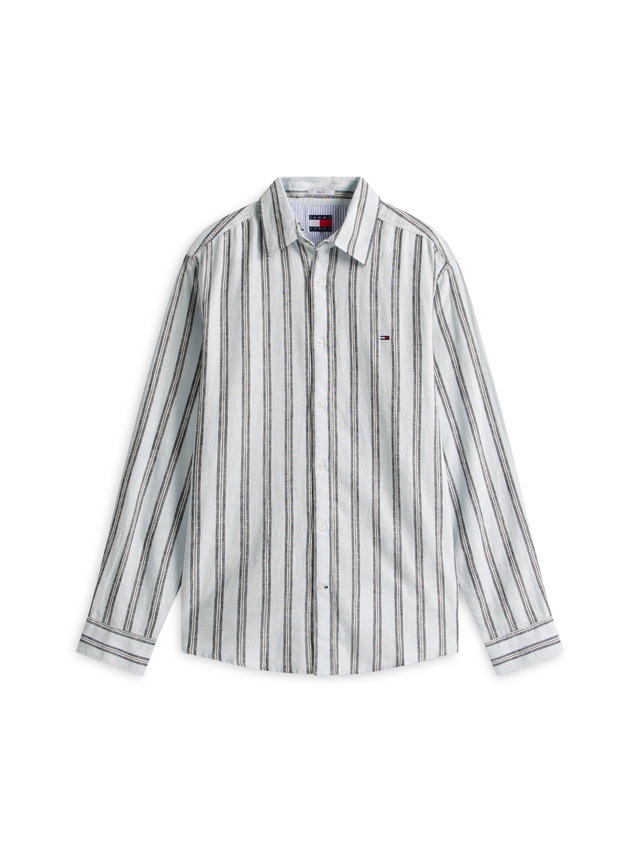Tommy Jeans Langarmhemd »REGULAR LINEN MIX STRIPES« Regular fit mit Streifenmuster