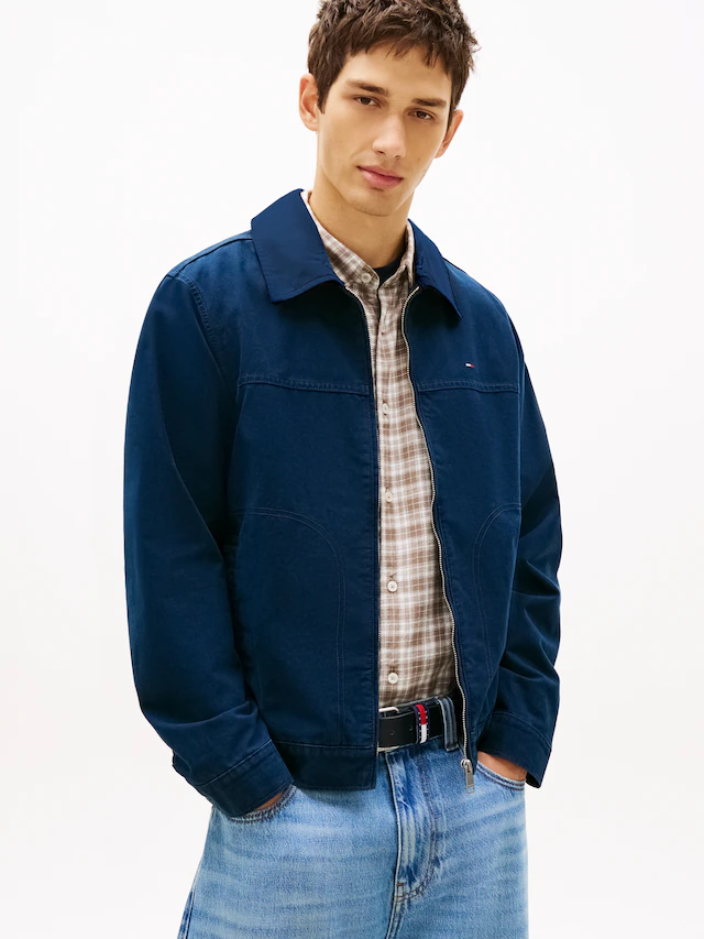 Tommy Jeans Blouson »TJM REGULAR COTTON RANCH« ohne Kapuze Regular fit mit Umlegekragen