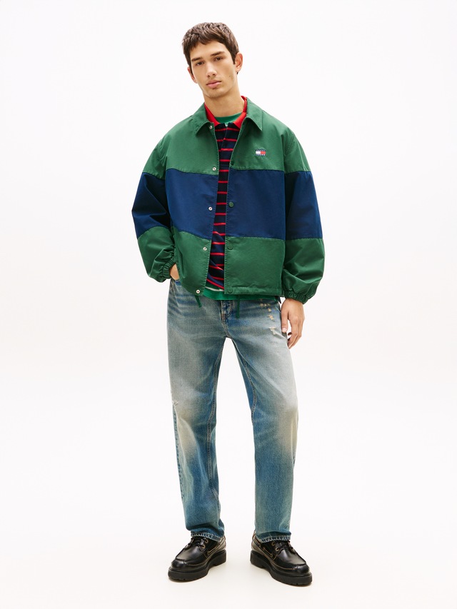 Tommy Jeans Hemdjacke »TJM COLORBLOCK« ohne Kapuze Regular fit mit Hemdkragen