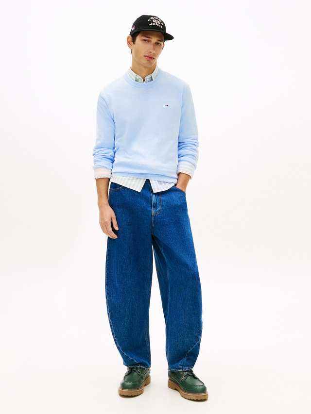 Tommy Jeans Strickpullover »TJM SLIM FIT LIGHT SWEATER« Slim fit mit Rundhalsausschnitt