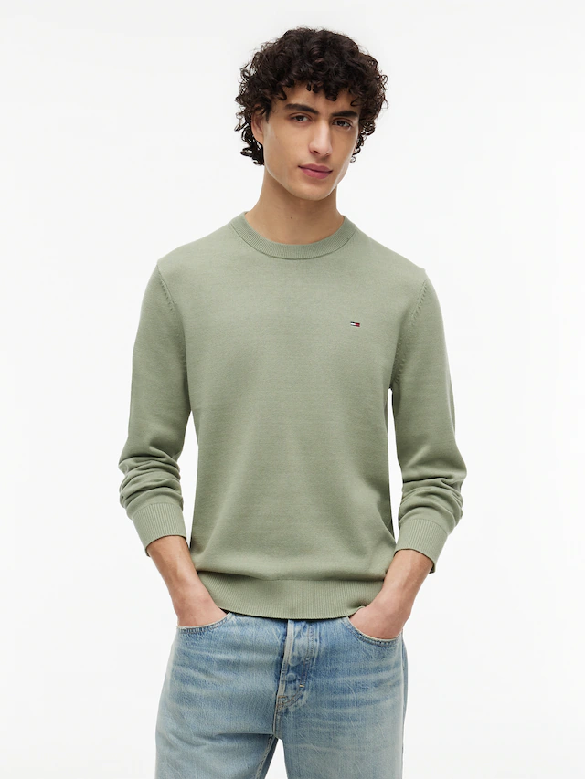 Tommy Jeans Strickpullover »TJM SLIM FIT LIGHT SWEATER« Slim fit mit Rundhalsausschnitt