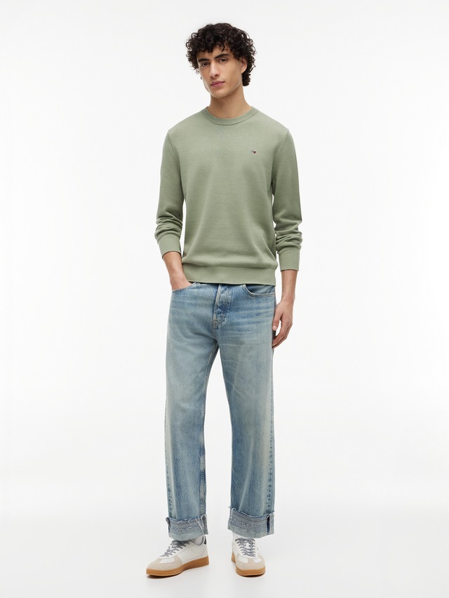 Tommy Jeans Strickpullover »TJM SLIM FIT LIGHT SWEATER« Slim fit mit Rundhalsausschnitt