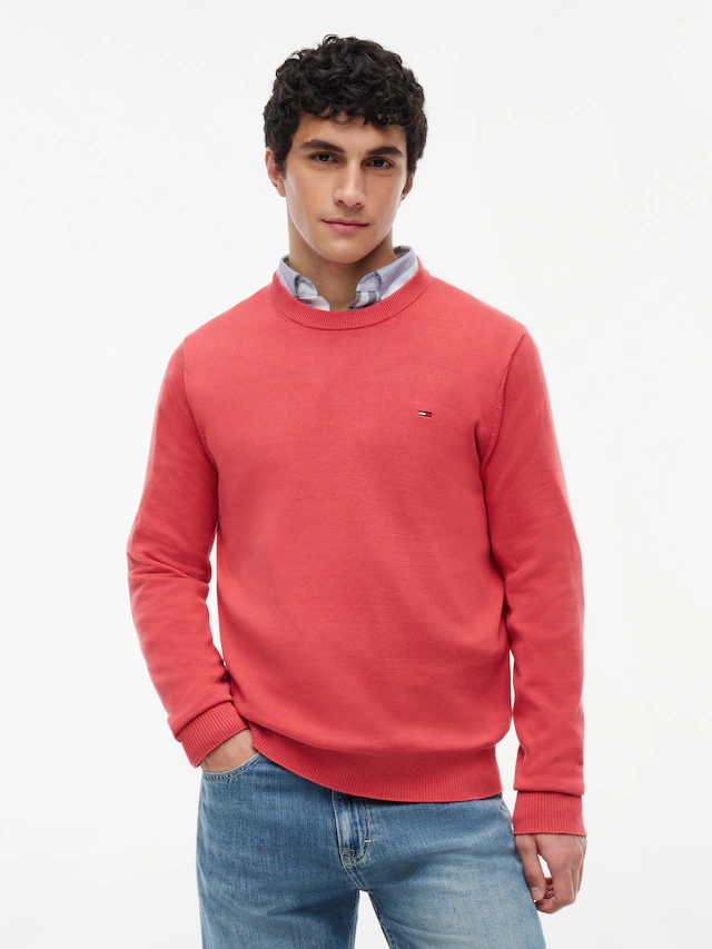 Tommy Jeans Strickpullover »TJM SLIM FIT LIGHT SWEATER« Slim fit mit Rundhalsausschnitt