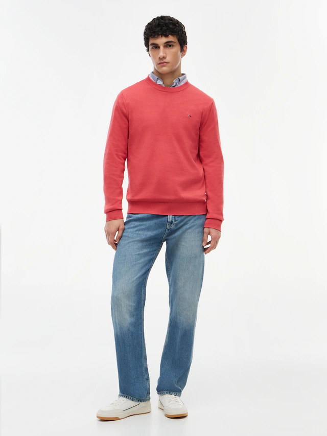 Tommy Jeans Strickpullover »TJM SLIM FIT LIGHT SWEATER« Slim fit mit Rundhalsausschnitt
