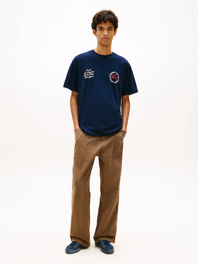 Tommy Jeans T-Shirt »TJM RELAXED SIGN CIRCLE« mit Markenprint, Rundhals