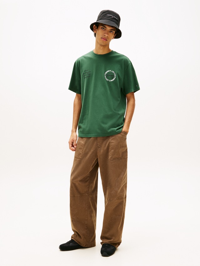 Tommy Jeans T-Shirt »TJM RELAXED SIGN CIRCLE« mit Markenprint, Rundhals