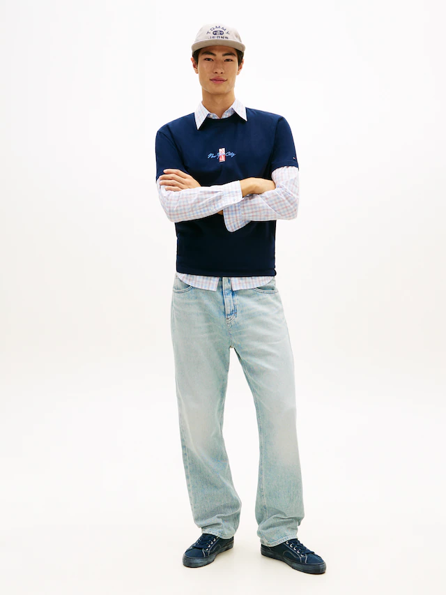Tommy Jeans T-Shirt »TJM REGULAR SIGN BLOCK« Regular fit mit Rundhalsausschnitt