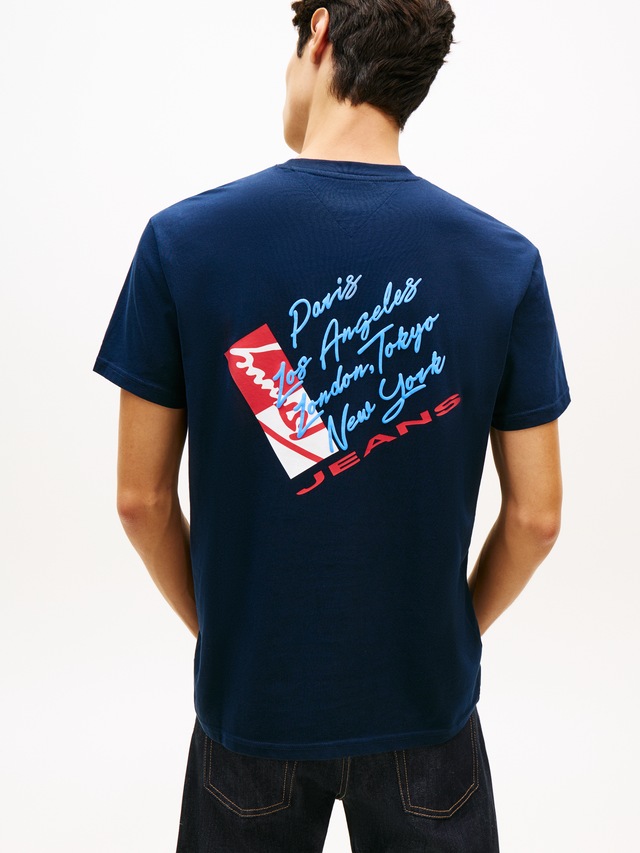 Tommy Jeans T-Shirt »TJM REGULAR FIT SIGN SHIFT« mit Label-Print, Baumwoll-Jersey
