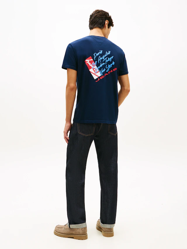 Tommy Jeans T-Shirt »TJM REGULAR FIT SIGN SHIFT« mit Label-Print, Baumwoll-Jersey
