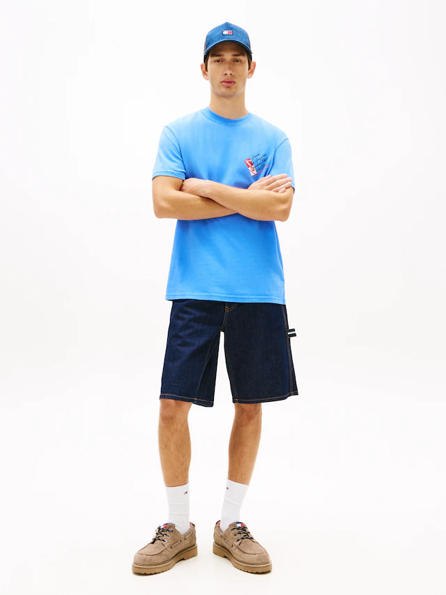 Tommy Jeans T-Shirt »TJM REGULAR FIT SIGN SHIFT« mit Label-Print, Baumwoll-Jersey