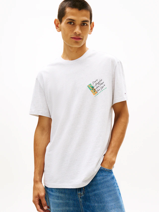 Tommy Jeans T-Shirt »TJM REGULAR FIT SIGN SHIFT« mit Label-Print, Baumwoll-Jersey