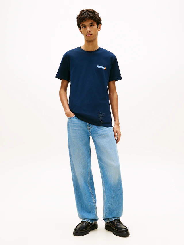Tommy Jeans T-Shirt »REGULAR VINTAGE LA BACK« in regulärer Passform mit Markenprint