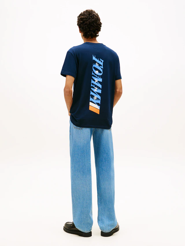 Tommy Jeans T-Shirt »REGULAR VINTAGE LA BACK« in regulärer Passform mit Markenprint