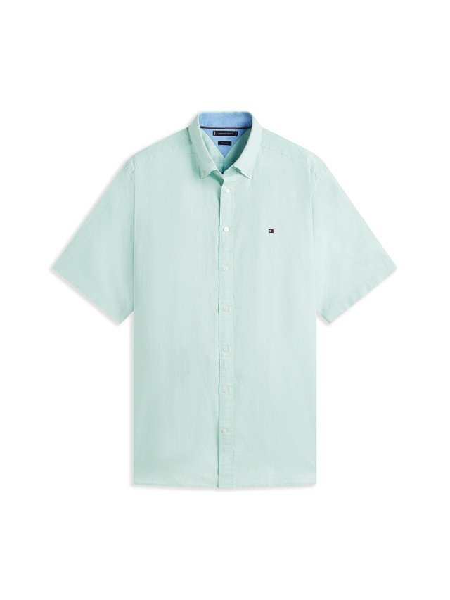 Tommy Hilfiger Big & Tall Kurzarmhemd »BT- LINEN BLND SOLID« Große Größen, Button-down-Kragen, regular fit