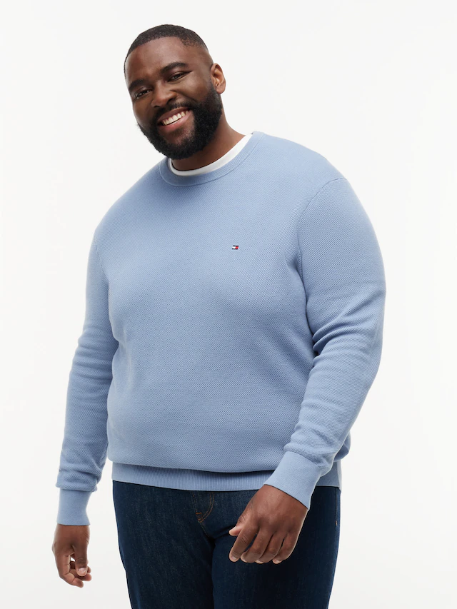 Tommy Hilfiger Big & Tall Rundhalspullover »ESSENTIAL STRUCTURE CREW NECK« Große Größen, regular fit