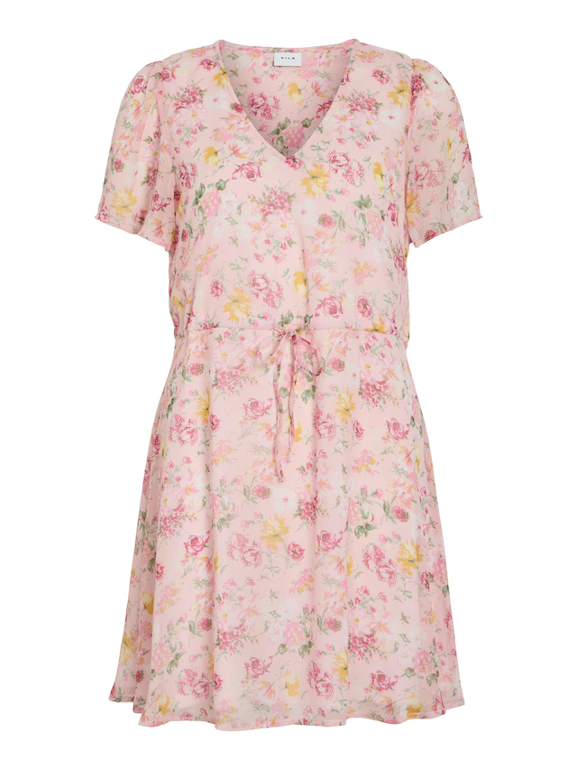 Vila Minikleid »VIFALIA V-NECK S/S SHORT DRESS- NOOS« Sommerkleid,