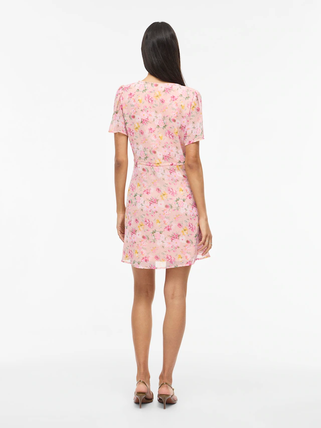 Vila Minikleid »VIFALIA V-NECK S/S SHORT DRESS- NOOS« Sommerkleid,