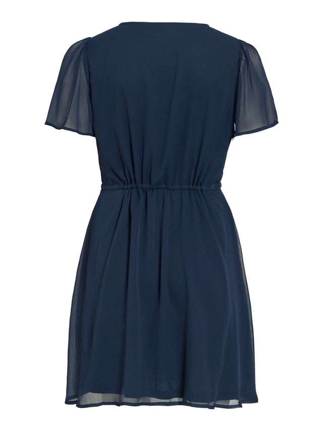 Vila Minikleid »VIFALIA V-NECK S/S SHORT DRESS- NOOS« Sommerkleid,