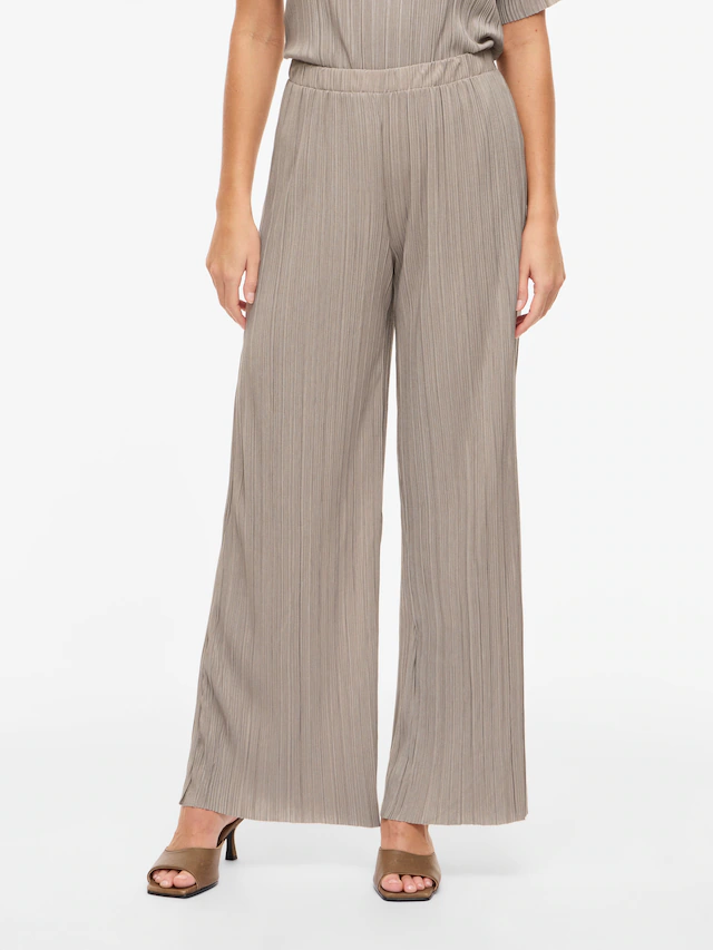 Vila Schlupfhose »VIPLISA HW LOOSE PANTS - NOOS« Sommerhose, plissierte Optik