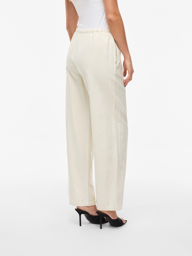 Vila Schlupfhose »VIPRISILLA RW PANTS - NOOS« Sommerhose, mit Leinen