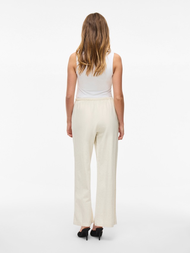 Vila Schlupfhose »VIPRISILLA RW PANTS - NOOS« Sommerhose, mit Leinen