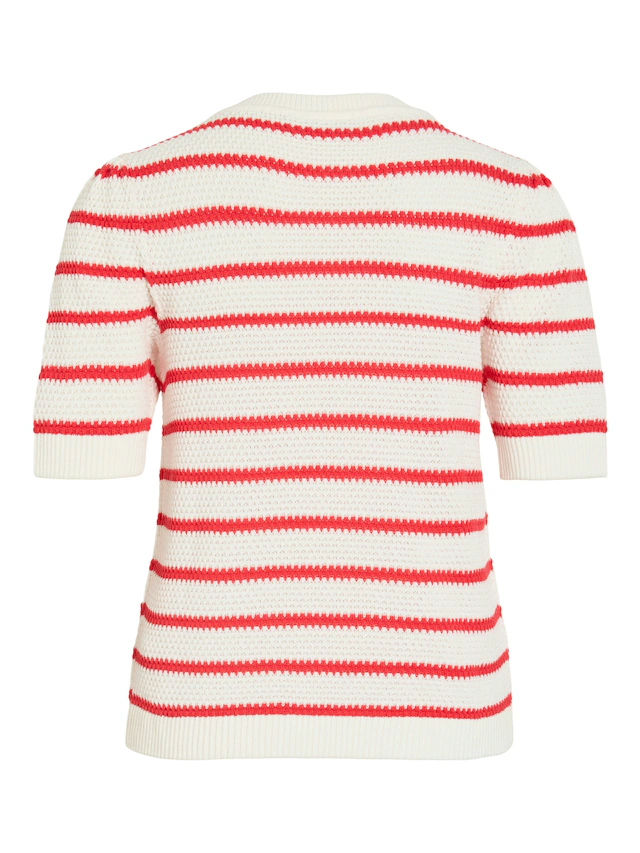 Vila Kurzarmpullover »VIDALO O-NECK S/S STRIPE KNIT-NOOS«