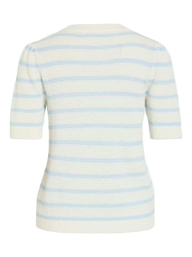 Vila Kurzarmpullover »VIDALO O-NECK S/S STRIPE KNIT-NOOS«