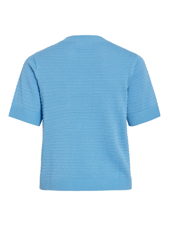 Vila Kurzarmpullover »VILOLLO O-NECK S/S DETAIL KNIT TOP- NOOS«