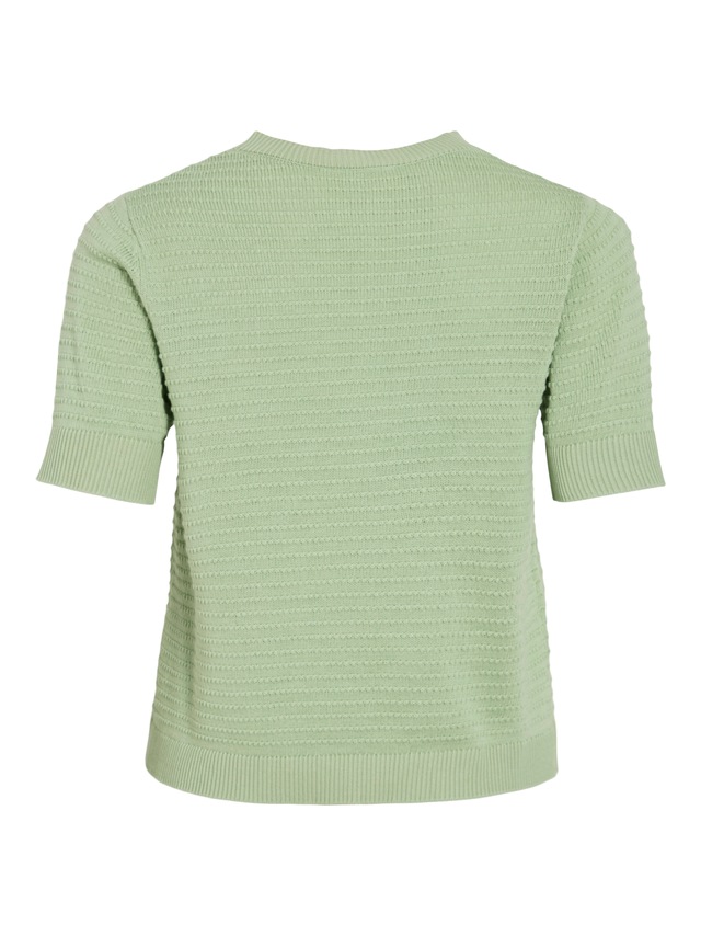 Vila Kurzarmpullover »VILOLLO O-NECK S/S DETAIL KNIT TOP- NOOS«