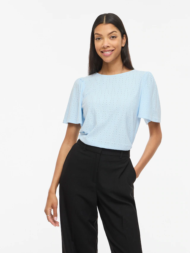 Vila Rundhalsshirt »VIBELLI O-NECK S/S TOP - NOOS«